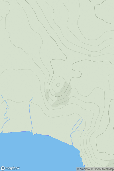 Thumbnail image for Torr Mor [Mull and Nearby Islands] [NM379191] showing contour plot for surrounding peak